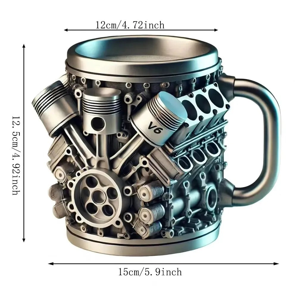 V6 Engine Mug